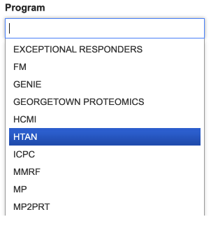 ISB-CGC:  Filter for HTAN Table